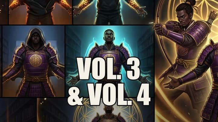 Cover art for Melanin Guardians Vol 3 and 4