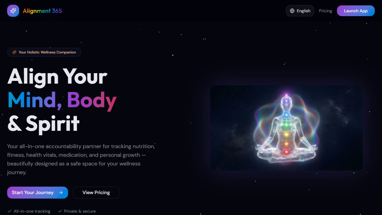 The Alignment 365 landing page.