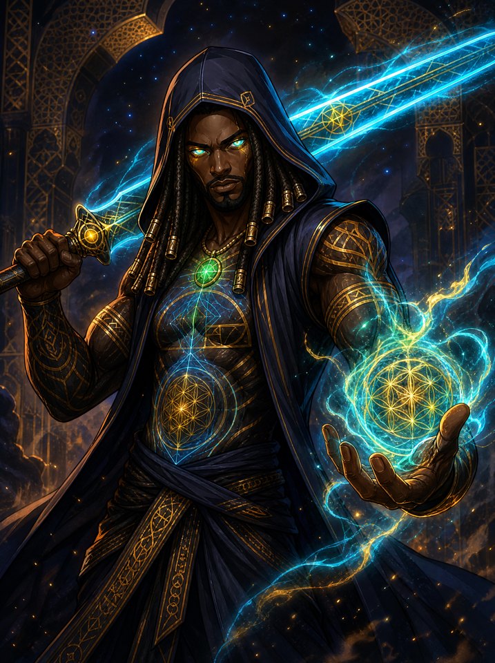 Melvinci, the King, with his plasma greatsword